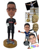 Custom Bobblehead Serious Man Holding A Mug Next To His Cat - Leisure & Casual Casual Males Personalized Bobblehead & Cake Topper