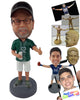 Custom Bobblehead Baseball Fan Giving Thumbs Up While Holding A Glass - Leisure & Casual Casual Males Personalized Bobblehead & Cake Topper