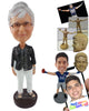 Custom Bobblehead Gorgeous Man Wearing Flip Flops With Jeans And T Shirt - Leisure & Casual Casual Females Personalized Bobblehead & Cake Topper