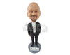 Custom Bobblehead Handsome Man Wearing Jacket With Shirt, Belt And Pant With Shoes - Leisure & Casual Casual Males Personalized Bobblehead & Cake Topper