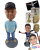 Custom Bobblehead Stylish Male Wearing Cap. T-Shirt Jeans And Good Shoes - Leisure & Casual Casual Males Personalized Bobblehead & Cake Topper