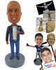 Custom Bobblehead Man Wearing A Nice Jacket With Shirt And Pants And Shoes - Leisure & Casual Casual Males Personalized Bobblehead & Cake Topper