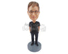 Custom Bobblehead Gorgeous Man With Tucked Hands And Pants And Shirt - Leisure & Casual Casual Males Personalized Bobblehead & Cake Topper