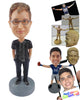 Custom Bobblehead Gorgeous Man With Tucked Hands And Pants And Shirt - Leisure & Casual Casual Males Personalized Bobblehead & Cake Topper