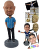 Custom Bobblehead Man Wearing Casual Clothes - Leisure & Casual Casual Males Personalized Bobblehead & Cake Topper