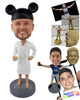 Custom Bobblehead Man Wearing His Bath Suit And Mickey Mouse Hat - Leisure & Casual Casual Males Personalized Bobblehead & Cake Topper