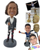 Custom Bobblehead Man Giving Cool Sign Wearing A Modern Suit - Leisure & Casual Casual Males Personalized Bobblehead & Cake Topper