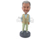 Custom Bobblehead Gorgeous Man Wearing Dress With Jacket And Pants - Leisure & Casual Casual Males Personalized Bobblehead & Cake Topper