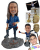 Custom Bobblehead Man Standing On Rock With Long Hair And A Bag - Leisure & Casual Casual Males Personalized Bobblehead & Cake Topper