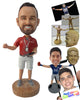 Custom Bobblehead Coach Wearing A Casual Shirt And Fitted Shorts - Leisure & Casual Casual Males Personalized Bobblehead & Cake Topper
