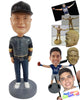 Custom Bobblehead Sports Fan Wearing Jersey Of His Favorite Team - Leisure & Casual Casual Males Personalized Bobblehead & Cake Topper