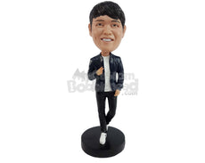 Custom Bobblehead Gorgeous Man Wearing A Fancy Shirt And Jeans - Leisure & Casual Casual Males Personalized Bobblehead & Cake Topper