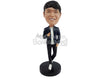 Custom Bobblehead Gorgeous Man Wearing A Fancy Shirt And Jeans - Leisure & Casual Casual Males Personalized Bobblehead & Cake Topper