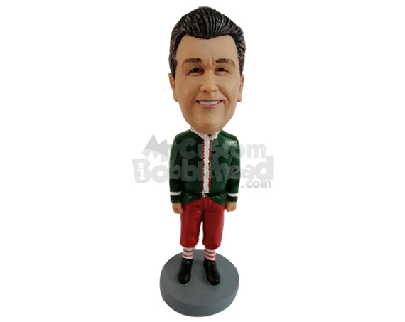 Custom Bobblehead Man wearing a beautiful Christmas Costume - Leisure & Casual Casual Males Personalized Bobblehead & Action Figure