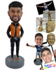 Custom Bobblehead Guy with hands in pockets wearing very expensive looking jacket, pants and shoes - Leisure & Casual Casual Males Personalized Bobblehead & Action Figure
