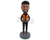 Custom Bobblehead Guy with hands in pockets wearing very expensive looking jacket, pants and shoes - Leisure & Casual Casual Males Personalized Bobblehead & Action Figure