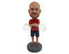 Custom Bobblehead Nice male with arms folded wearing t-shirt, shorts and nice loafers - Leisure & Casual Casual Males Personalized Bobblehead & Action Figure