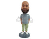 Custom Bobblehead Nice dude with one hand in pocket wearing relaxed clothes - Leisure & Casual Casual Males Personalized Bobblehead & Action Figure
