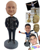 Custom Bobblehead Nice dude with both hands in pocket wearing a zip-up jacket - Leisure & Casual Casual Males Personalized Bobblehead & Action Figure