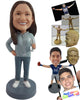 Custom Bobblehead Sporty girl ready to sip some champagne after workout - Leisure & Casual Casual Females Personalized Bobblehead & Action Figure
