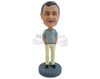 Custom Bobblehead Relaxed man wearing elegant pants and nice shirt - Leisure & Casual Casual Males Personalized Bobblehead & Action Figure