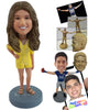 Custom Bobblehead Beautiful girl wearing a beautiful onepiece outfit and sandals - Leisure & Casual Casual Females Personalized Bobblehead & Action Figure
