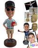 Custom Bobblehead Nice guy holding a book with on hnd on the hip - Leisure & Casual Casual Males Personalized Bobblehead & Action Figure