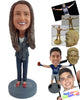 Custom Bobblehead Very nice looking businesswoman wearing outstanding shoes - Leisure & Casual Casual Females Personalized Bobblehead & Action Figure