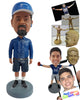 Custom Bobblehead Fancy looking male wearring cargo shorts and nice long sleeve polo shirt - Leisure & Casual Casual Males Personalized Bobblehead & Action Figure