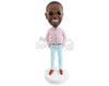 Custom Bobblehead Fashionable man wearing beautiful fancy clothing - Leisure & Casual Casual Males Personalized Bobblehead & Action Figure