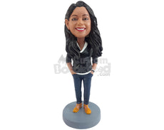 Custom Bobblehead Beautiful looking gir with nice clothe - Leisure & Casual Casual Females Personalized Bobblehead & Action Figure