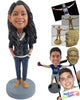 Custom Bobblehead Beautiful looking gir with nice clothe - Leisure & Casual Casual Females Personalized Bobblehead & Action Figure