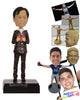 Custom Bobblehead Graceful Male With High Neck Shirt Holding A Heart - Leisure & Casual Casual Males Personalized Bobblehead & Cake Topper