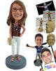 Custom Bobblehead Gorgeous looking gal ready to travel with her camera - Leisure & Casual Casual Females Personalized Bobblehead & Action Figure