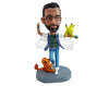 Custom Bobblehead Super cool dude with little fellows all over him - Leisure & Casual Casual Males Personalized Bobblehead & Action Figure
