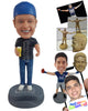 Custom Bobblehead Cool dude having a nice beer on a great day with a phone holder on the base - Leisure & Casual Casual Males Personalized Bobblehead & Action Figure