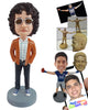 Custom Bobblehead Cool looking man with a rocking jacket and both hand inside pockets - Leisure & Casual Casual Males Personalized Bobblehead & Action Figure