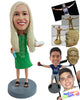 Custom Bobblehead Woman wearing a nice dress ready to do some house cleaning - Leisure & Casual Casual Females Personalized Bobblehead & Action Figure