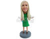 Custom Bobblehead Woman wearing a nice dress ready to do some house cleaning - Leisure & Casual Casual Females Personalized Bobblehead & Action Figure