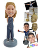 Custom Bobblehead Trendy gal with a beautiful onesie  - Leisure & Casual Casual Females Personalized Bobblehead & Action Figure