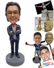 Custom Bobblehead Elegant man wearing a fancy blazer and nice shirt and pants - Leisure & Casual Casual Males Personalized Bobblehead & Action Figure