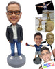 Custom Bobblehead Fashion pal with nice suit jackt with one hand in pocket and fashonable shoes - Leisure & Casual Casual Males Personalized Bobblehead & Action Figure