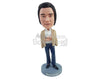 Custom Bobblehead Trendy and fashionable dude with a nice jacket over the crossed arms - Leisure & Casual Casual Males Personalized Bobblehead & Action Figure