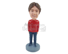 Custom Bobblehead Simple guy wearing Casual Colthing on a regular day - Leisure & Casual Casual Males Personalized Bobblehead & Action Figure
