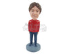 Custom Bobblehead Simple guy wearing Casual Colthing on a regular day - Leisure & Casual Casual Males Personalized Bobblehead & Action Figure