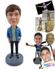 Custom Bobblehead Young Colleg guys with nic shir and trendy shoes - Leisure & Casual Casual Males Personalized Bobblehead & Action Figure