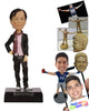 Custom Bobblehead Handsome Dude In Semi Formal Attire With Loose Light Scarf Around His Neck - Leisure & Casual Casual Males Personalized Bobblehead & Cake Topper
