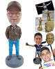 Custom Bobblehead Truck dude wearing nice leather jacket and cool stel toed boots - Leisure & Casual Casual Males Personalized Bobblehead & Action Figure