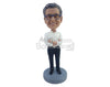 Custom Bobblehead Casual Businessman with arms crossed wearing a tucked in button down shirt - Leisure & Casual Casual Males Personalized Bobblehead & Action Figure