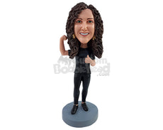 Custom Bobblehead Fitness girl showng the work out results - Leisure & Casual Casual Females Personalized Bobblehead & Action Figure